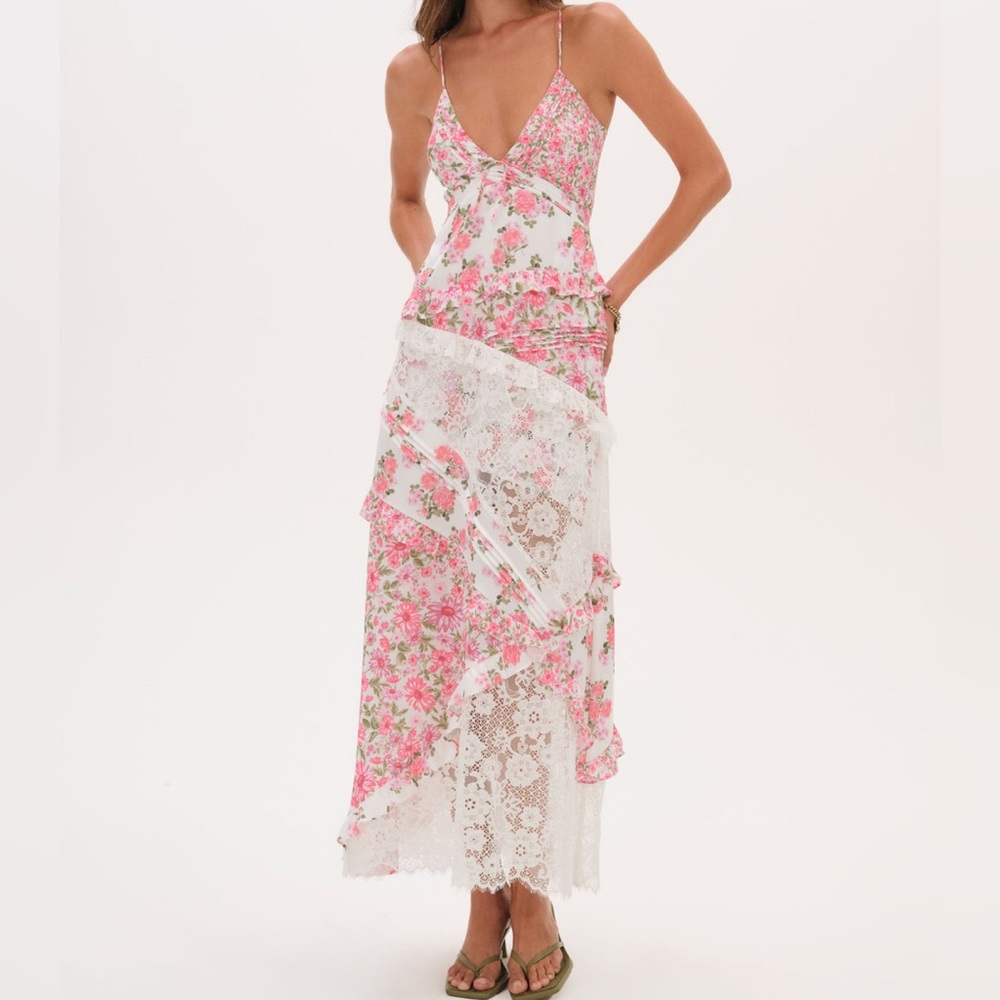 For Love & Lemons Rosalyn Maxi Dress
